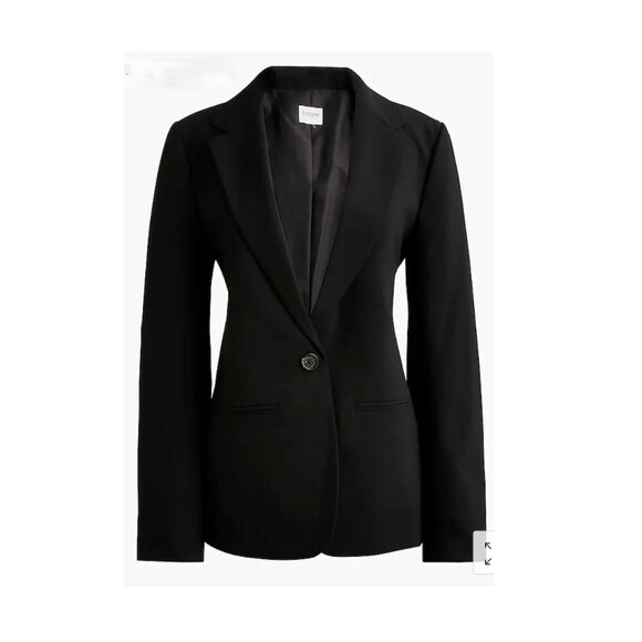 J.Crew Black One Button Blazer Size 2 - Picture 2 of 16
